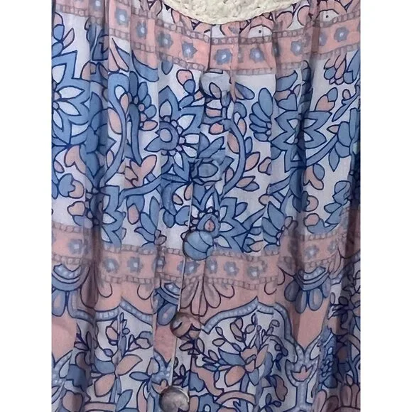 Fillyboo Maternity Vintage Bloom Boho Embroidered Garden Maxi Dress Medium - Picture 9 of 16